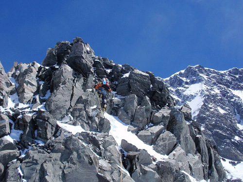 Aoraki - spodní část hřebene 1 Aoraki - spodní část hřebene 1